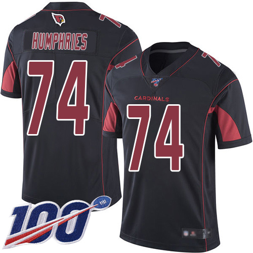 Arizona Cardinals Limited Black Men D.J. Humphries Jersey NFL Football 74 100th Season Rush Vapor Untouchable